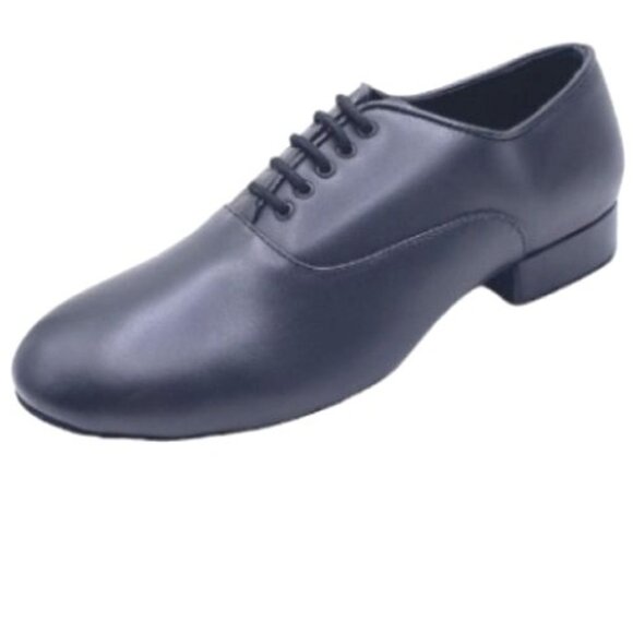 Men's Salsa Latin Tango Standard Ballroom Dance Shoes Black Leather Size 8 - Picture 5 of 7